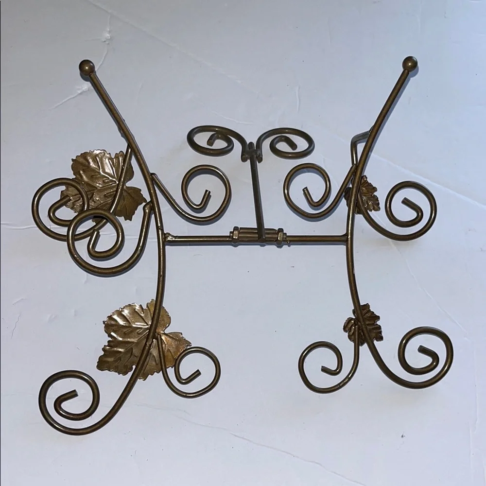 Vintage Elegant Easel Gold and Brown Leaf Book Stand